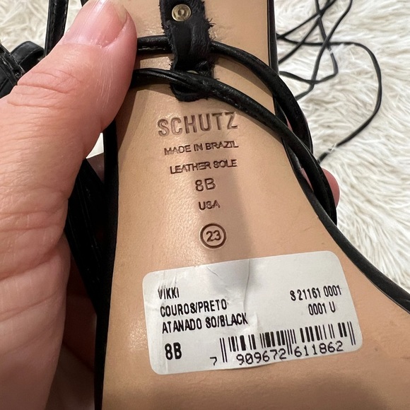 Schutz Vikky Wrap sandal - Size 8 - black - Picture 6 of 9